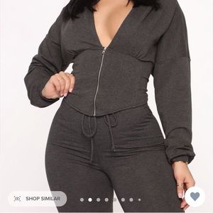 Better Than Ever Hoodie Set - Charcoal